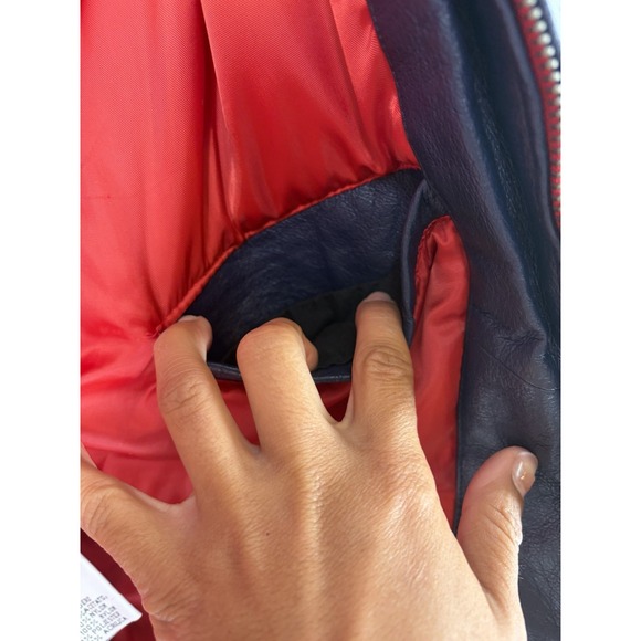 Michael Hoban WHERE MI Leather American Flag Bomber Style Jacket Men's S VTG 90s - Picture 6 of 16